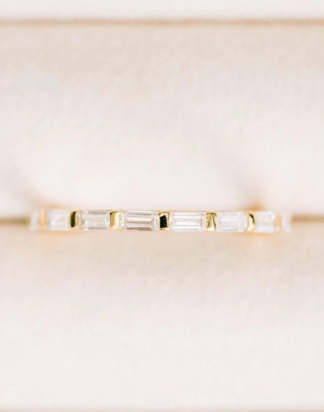 Yellow Gold Baguette Wedding Band