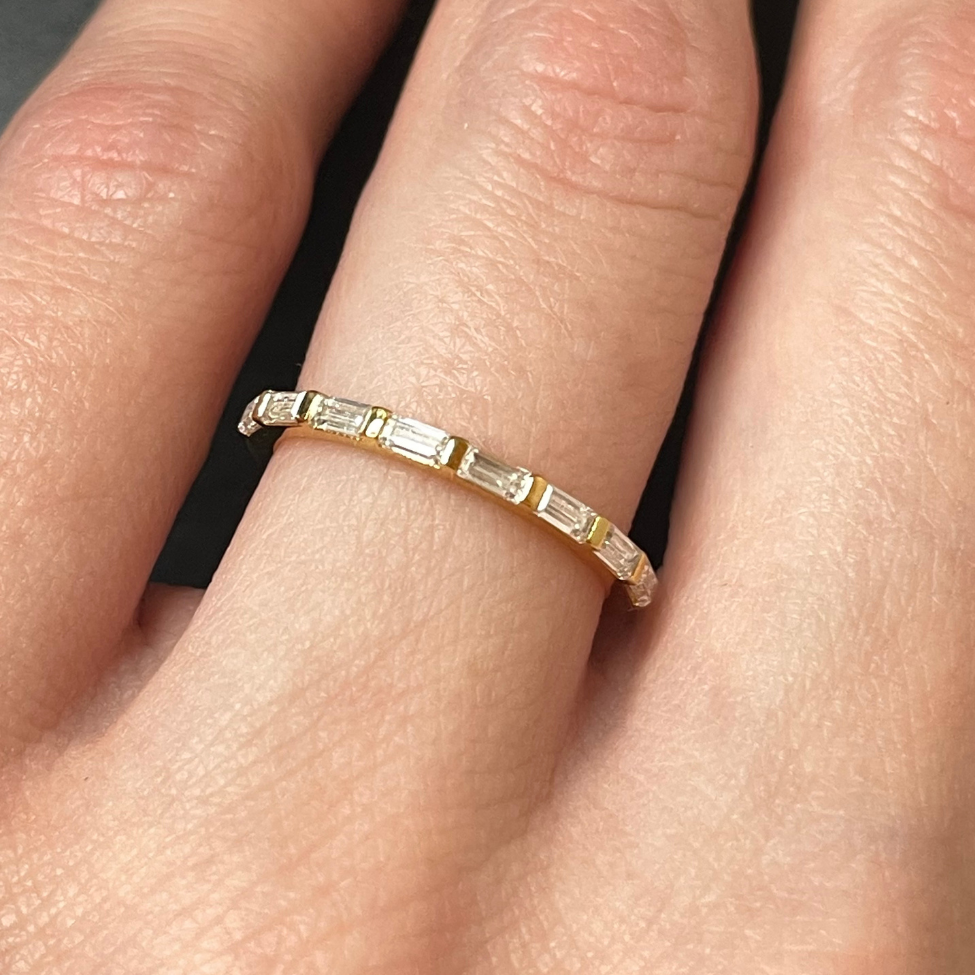 Yellow Gold Baguette Wedding Band