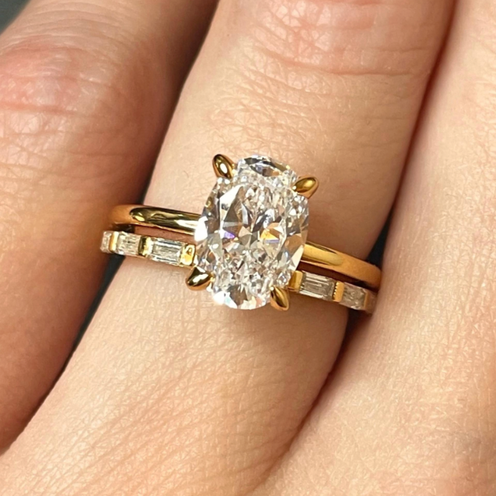 Yellow Gold Baguette Wedding Band
