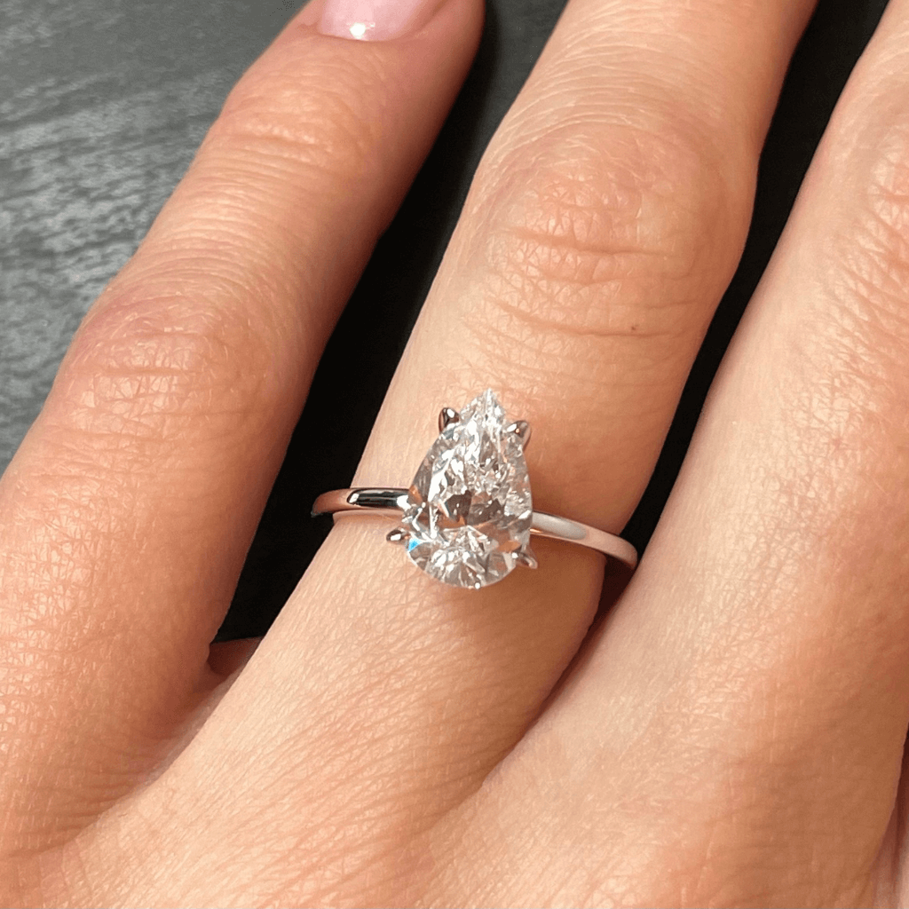 2CT Pear Travel Engagement Ring